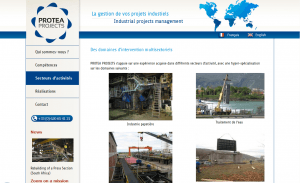 Site internet vitrine, dédié à la gestion de projets industiels