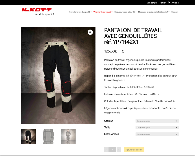 Site e-commerce Ilkott 