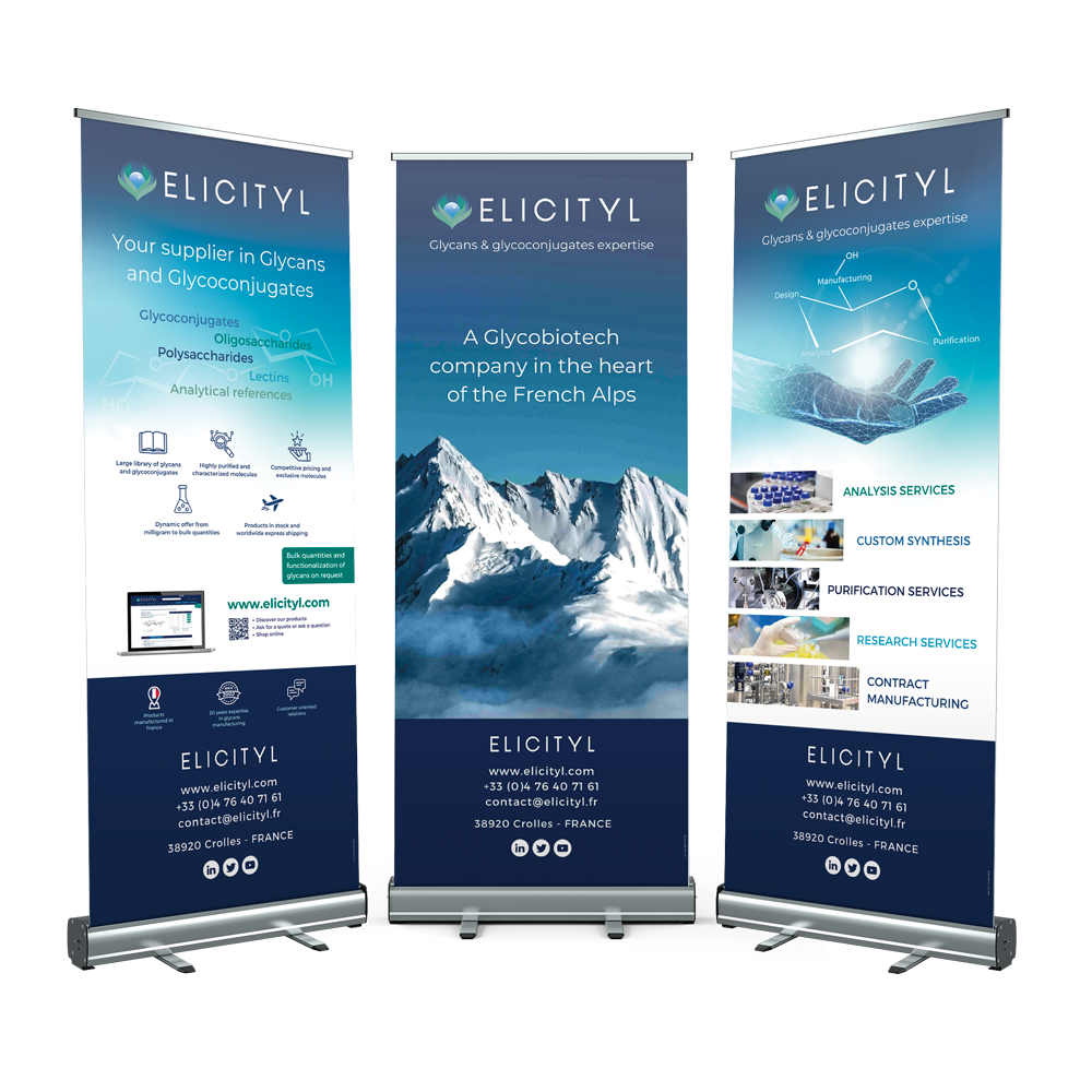 Support de communication, roll-up pour Elicityl