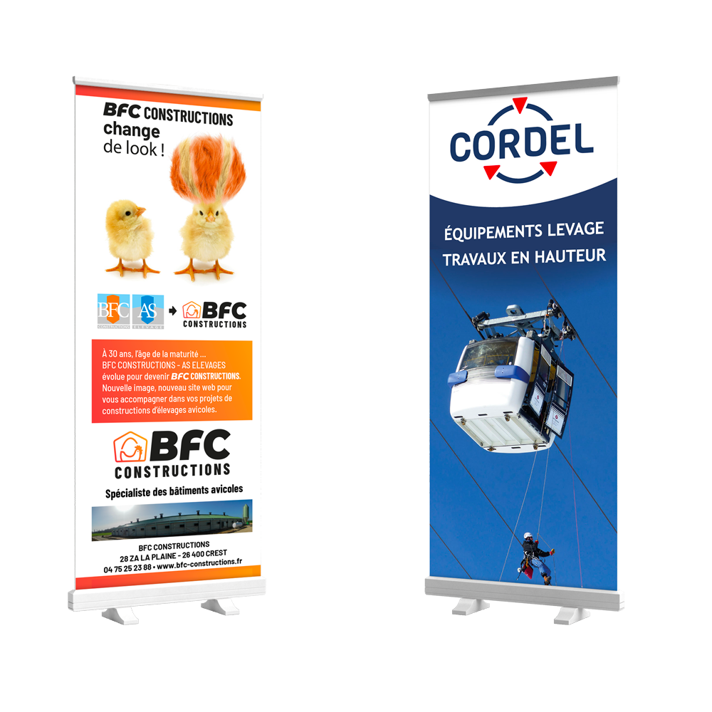 Support de communication BFC Construction et CORDEL, roll-up